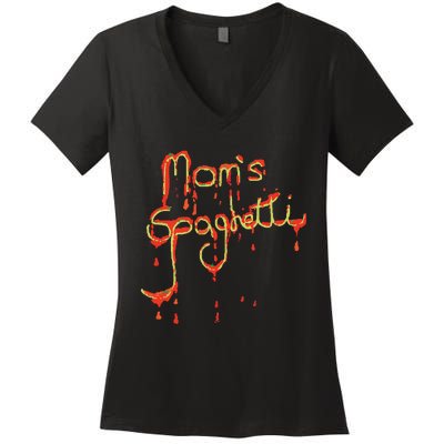 Moms Spaghetti Music Women's V-Neck T-Shirt