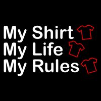 My Shirt My Life My Rules Funny 7-Panel Snapback Hat
