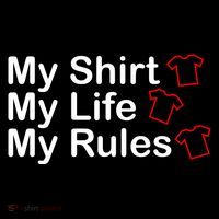 My Shirt My Life My Rules Funny Short Acrylic Beanie