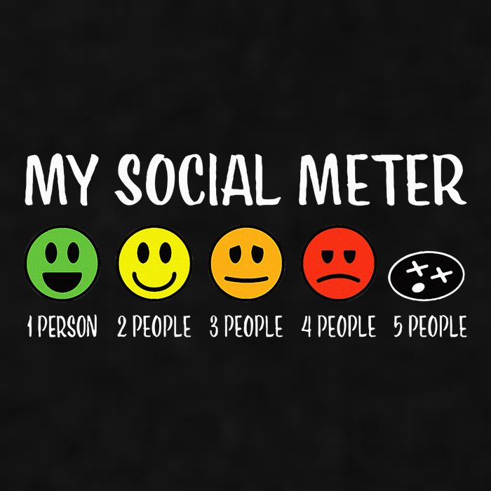 My Social Meter Funny Introvert Too Many People Sarcasm Ladies PosiCharge Tri-Blend Wicking Tank