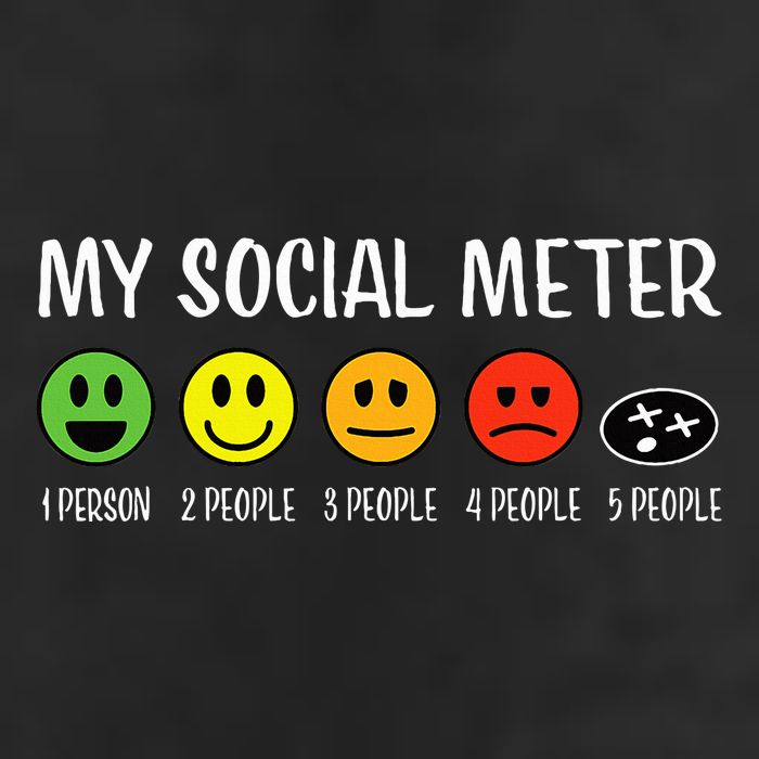 My Social Meter Funny Introvert Too Many People Sarcasm Cool Comfort Performance Bucket Hat