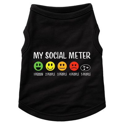 My Social Meter Funny Introvert Too Many People Sarcasm Doggie Tank