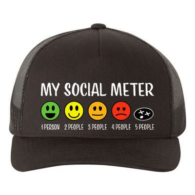 My Social Meter Funny Introvert Too Many People Sarcasm Yupoong Adult 5-Panel Trucker Hat