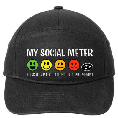 My Social Meter Funny Introvert Too Many People Sarcasm 7-Panel Snapback Hat