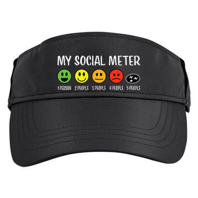 My Social Meter Funny Introvert Too Many People Sarcasm Adult Drive Performance Visor