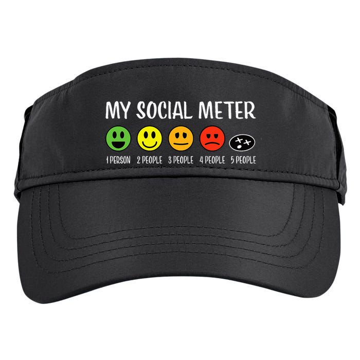 My Social Meter Funny Introvert Too Many People Sarcasm Adult Drive Performance Visor