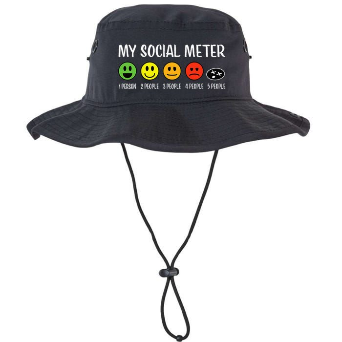 My Social Meter Funny Introvert Too Many People Sarcasm Bucket Hat
