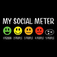 My Social Meter Funny Introvert Too Many People Sarcasm Flat Bill Trucker Hat