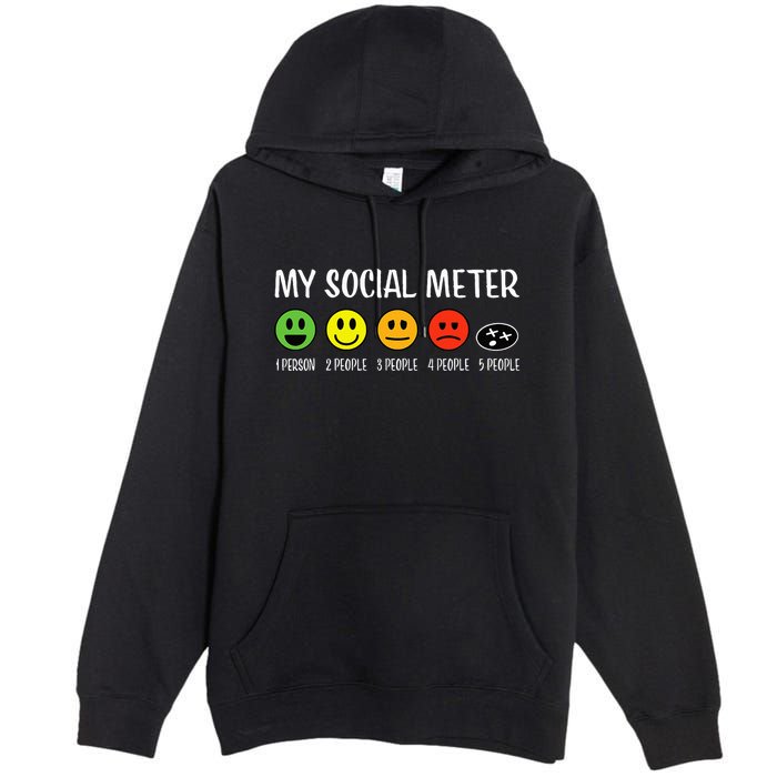 My Social Meter Funny Introvert Too Many People Sarcasm Premium Pullover Hoodie
