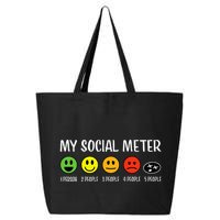My Social Meter Funny Introvert Too Many People Sarcasm 25L Jumbo Tote