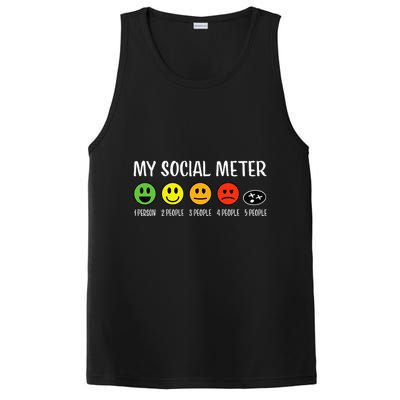 My Social Meter Funny Introvert Too Many People Sarcasm PosiCharge Competitor Tank