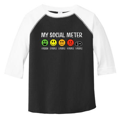 My Social Meter Funny Introvert Too Many People Sarcasm Toddler Fine Jersey T-Shirt