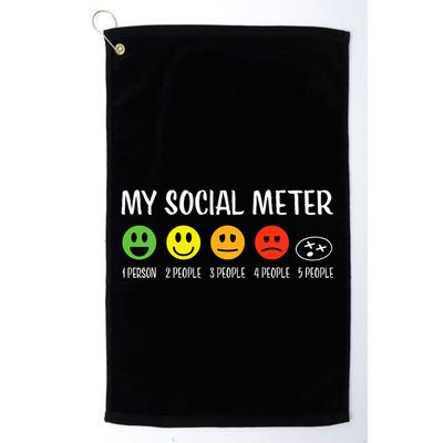 My Social Meter Funny Introvert Too Many People Sarcasm Golf Towel