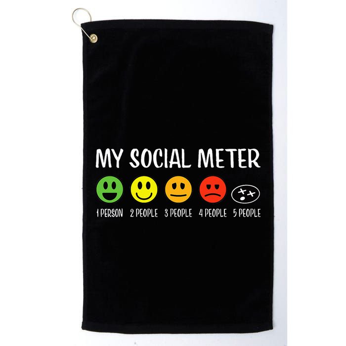My Social Meter Funny Introvert Too Many People Sarcasm Golf Towel