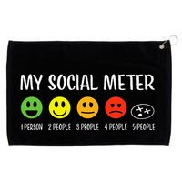 My Social Meter Funny Introvert Too Many People Sarcasm Grommeted Golf Towel
