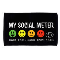 My Social Meter Funny Introvert Too Many People Sarcasm Microfiber Hand Towel