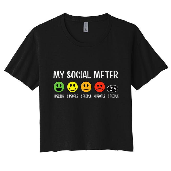 My Social Meter Funny Introvert Too Many People Sarcasm Crop Top