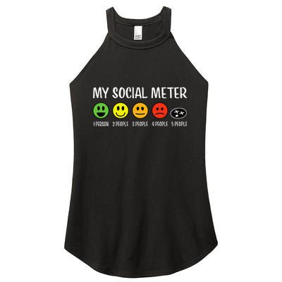My Social Meter Funny Introvert Too Many People Sarcasm Women's Perfect Tri Rocker Tank