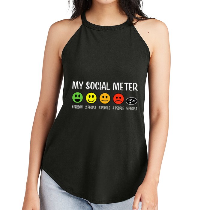 My Social Meter Funny Introvert Too Many People Sarcasm Women's Perfect Tri Rocker Tank