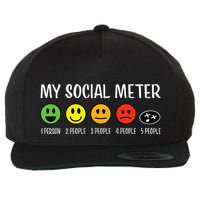 My Social Meter Funny Introvert Too Many People Sarcasm Wool Snapback Cap