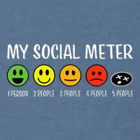My Social Meter Funny Introvert Too Many People Sarcasm Garment-Dyed Sweatshirt