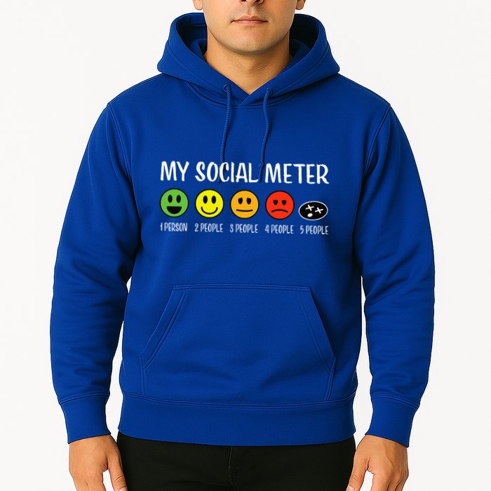 My Social Meter Funny Introvert Too Many People Sarcasm Hoodie