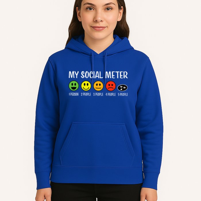 My Social Meter Funny Introvert Too Many People Sarcasm Hoodie
