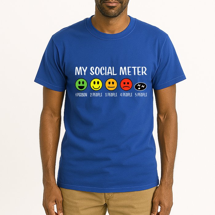 My Social Meter Funny Introvert Too Many People Sarcasm Tall T-Shirt