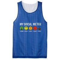 My Social Meter Funny Introvert Too Many People Sarcasm Mesh Reversible Basketball Jersey Tank