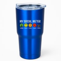 My Social Meter Funny Introvert Too Many People Sarcasm Tumbler