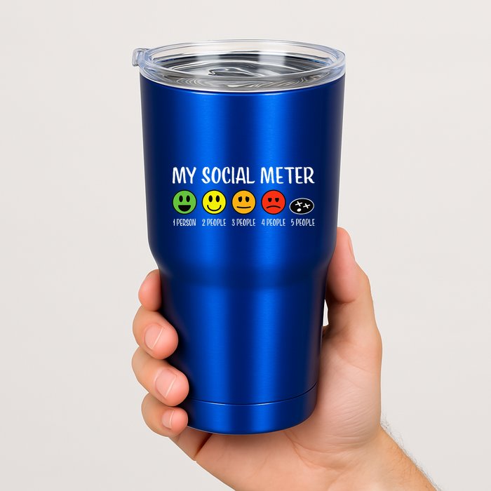 My Social Meter Funny Introvert Too Many People Sarcasm Tumbler