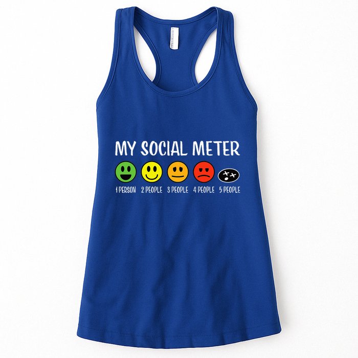 My Social Meter Funny Introvert Too Many People Sarcasm Womens Tank Top