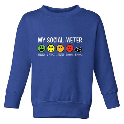 My Social Meter Funny Introvert Too Many People Sarcasm Toddler Sweatshirt