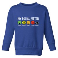 My Social Meter Funny Introvert Too Many People Sarcasm Toddler Sweatshirt