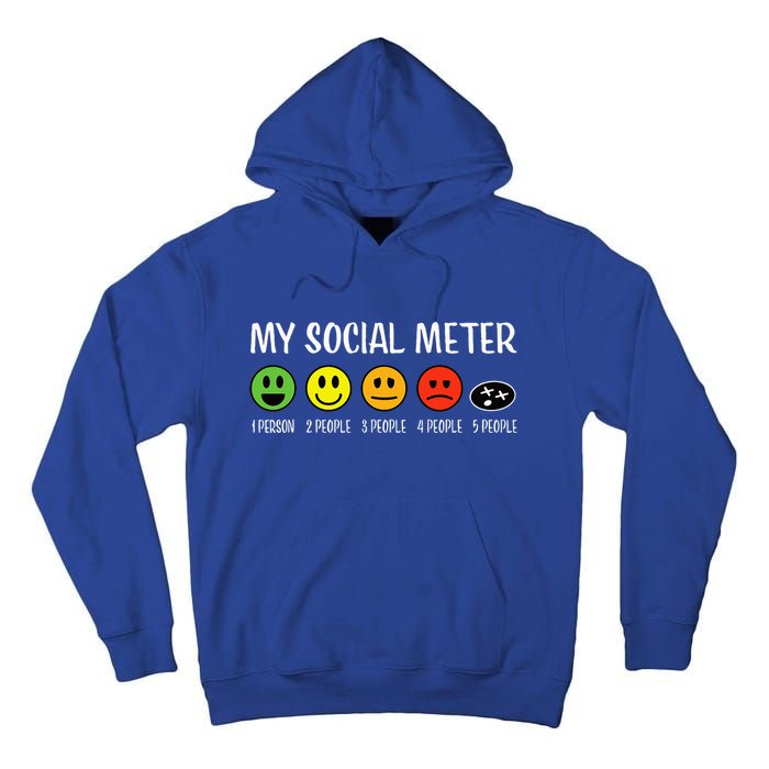 My Social Meter Funny Introvert Too Many People Sarcasm Tall Hoodie
