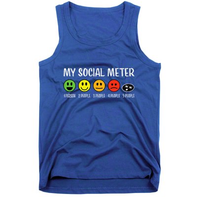 My Social Meter Funny Introvert Too Many People Sarcasm Tank Top