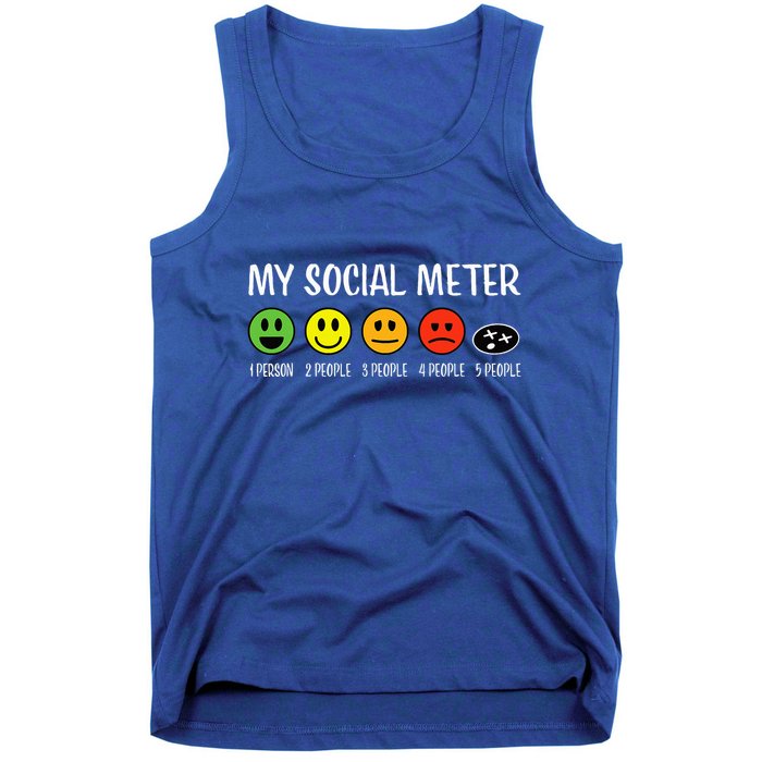 My Social Meter Funny Introvert Too Many People Sarcasm Tank Top