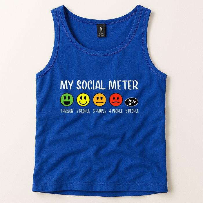 My Social Meter Funny Introvert Too Many People Sarcasm Tank Top