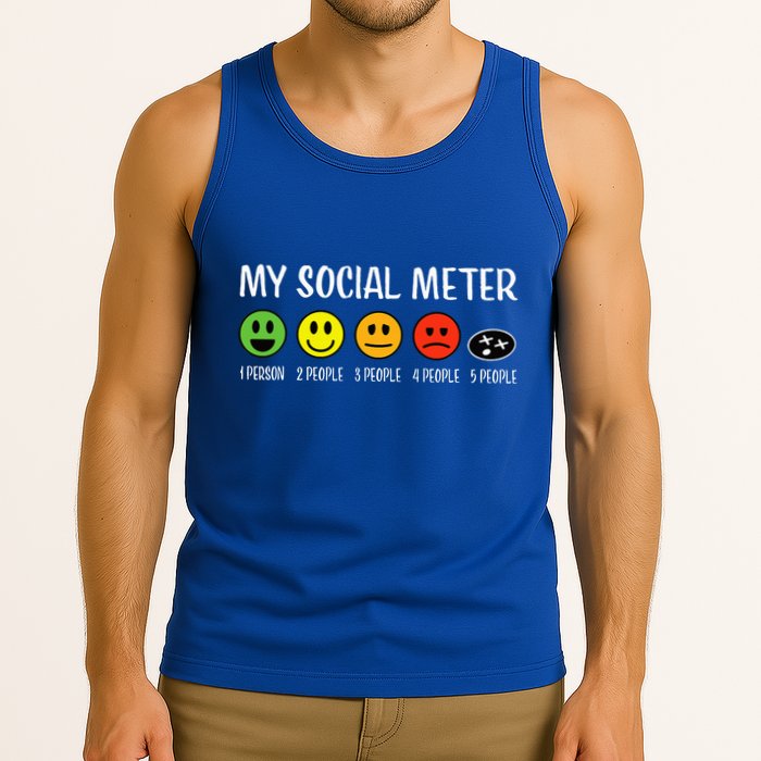 My Social Meter Funny Introvert Too Many People Sarcasm Tank Top
