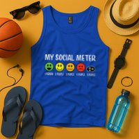 My Social Meter Funny Introvert Too Many People Sarcasm Tank Top