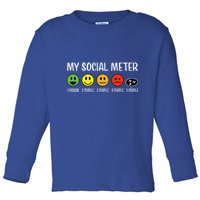 My Social Meter Funny Introvert Too Many People Sarcasm Toddler Long Sleeve Shirt