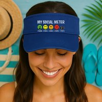 My Social Meter Funny Introvert Too Many People Sarcasm Visor