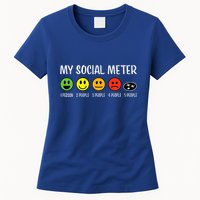 My Social Meter Funny Introvert Too Many People Sarcasm Womens T-Shirt