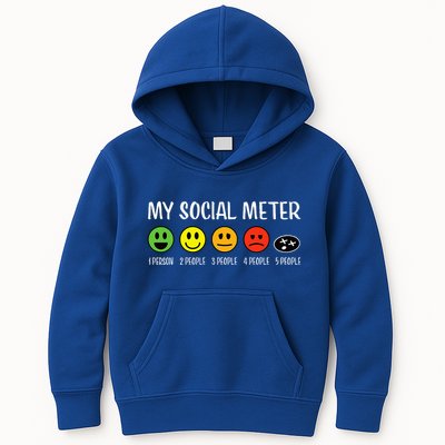 My Social Meter Funny Introvert Too Many People Sarcasm Kids Hoodie
