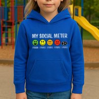 My Social Meter Funny Introvert Too Many People Sarcasm Kids Hoodie