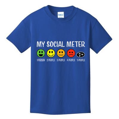 My Social Meter Funny Introvert Too Many People Sarcasm Kids T-Shirt