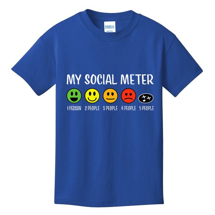 My Social Meter Funny Introvert Too Many People Sarcasm Kids T-Shirt