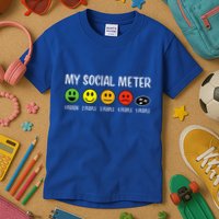 My Social Meter Funny Introvert Too Many People Sarcasm Kids T-Shirt