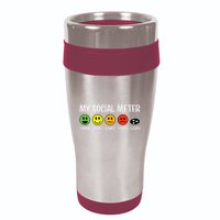 My Social Meter Funny Introvert Too Many People Sarcasm 16oz Travel Tumbler