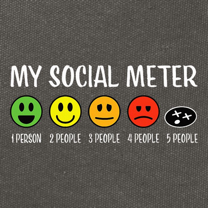 My Social Meter Funny Introvert Too Many People Sarcasm Cotton Canvas Backpack